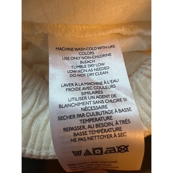 Free People Womens XS Linen Viscose Blend Casual Shorts Elastic Waist & Pockets - Picture 5 of 5